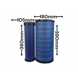 Воздушный фильтр ZX2426 PU1839 P780522 40C1779 600-185-2510+2520 AF25957 AF25617+AF25618 87704244+KLH10560 381230A1+P812