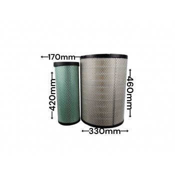 Воздушный фильтр ZX0789 PU3346 RE.63931+63932 AH148880 P530276 AF25033M+AF25430 319468A1+319469A1  P533235+P533723