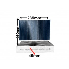 Салонный фильтр ZX0250 240MM*160MM*45MM