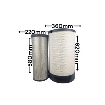 Воздушный фильтр QC0252 SK-1326AB PU3662 P781098+P781102 AF26207+AF26208 87417040+87417041