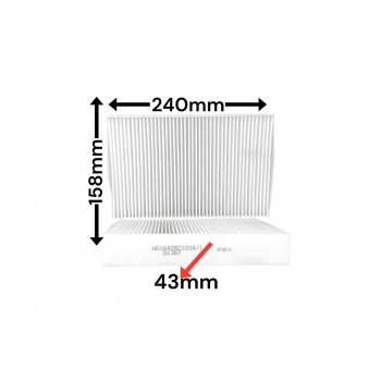 Салонный фильтр 240MM*160MM*45MM