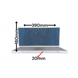 Салонный фильтр ZX1953 395MM*180MM*20MM DLF3000