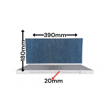 Салонный фильтр ZX1953 395MM*180MM*20MM DLF3000