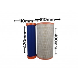 Воздушный фильтр ZX2012 PU2140 PU2141 600-185-3100+600-185-3200 600-185-3110+3120 AF25492+25493 P777638+P777639 AF25964 