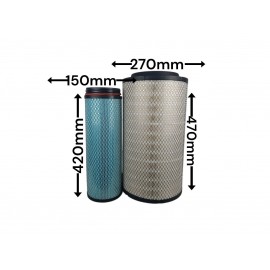 Воздушный фильтр ZX2017 PU2747 710W08405-0032/1+710W08405-0017/1 CF1640/2