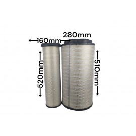 Воздушный фильтр QC2083 P956925+P956927 17500256+17500258 Воздушный фильтр QC2083 P956925+P956927 17500256+17500258