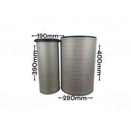 Воздушный фильтр QC0459 AF1905M+AF1904 P182046+P119373 600-181-4311+600-181-4230 AT131970+U44956 K2840