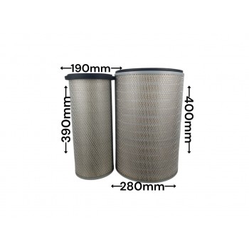Воздушный фильтр QC0459 AF1905M+AF1904 P182046+P119373 600-181-4311+600-181-4230 AT131970+U44956 K2840