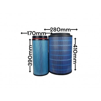 Воздушный фильтр ZX2196 PU2841 1109070-50A+1109060-50A WG9725190102/1+WG9725190103/1 A029Z303 C271050/5